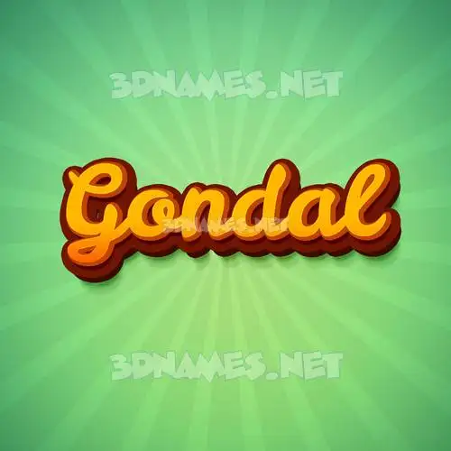 gondal in Green Rays style - 3D name wallpaper gondal in Green Rays style - 3D name wallpaper