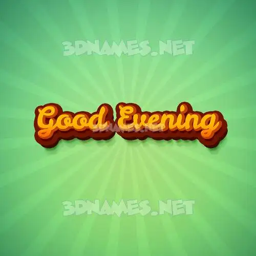 good evening in Green Rays style - 3D name wallpaper good evening in Green Rays style - 3D name wallpaper