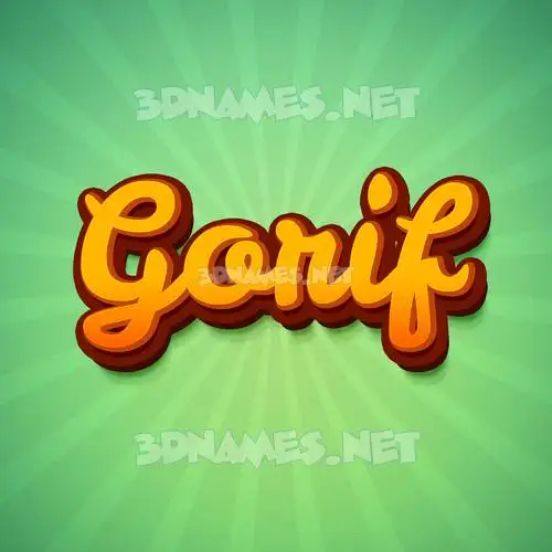 gorif in Green Rays style - 3D name wallpaper gorif in Green Rays style - 3D name wallpaper