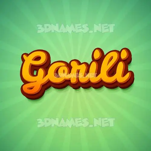 gorili in Green Rays style - 3D name wallpaper gorili in Green Rays style - 3D name wallpaper
