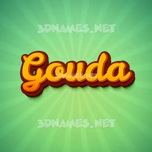 gouda in Green Rays style - 3D name wallpaper gouda in Green Rays style - 3D name wallpaper