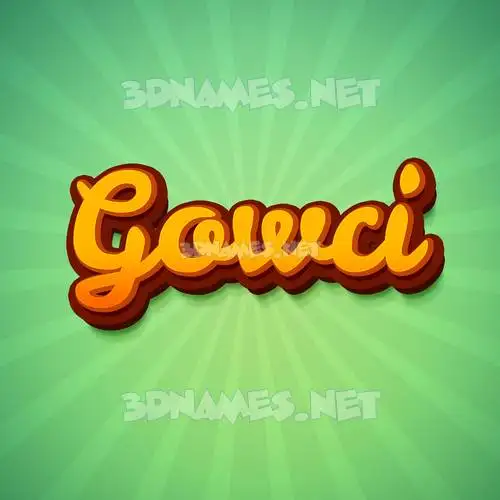 gowci in Green Rays style - 3D name wallpaper gowci in Green Rays style - 3D name wallpaper