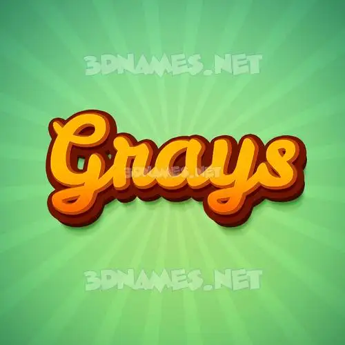 grays in Green Rays style - 3D name wallpaper