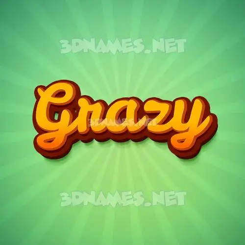 grazy in Green Rays style - 3D name wallpaper grazy in Green Rays style - 3D name wallpaper