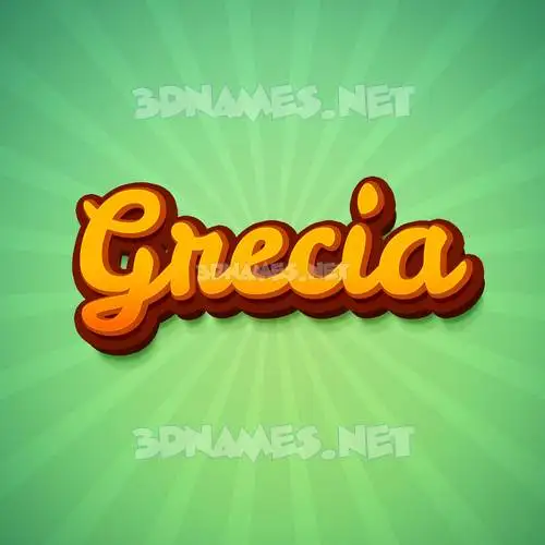grecia in Green Rays style - 3D name wallpaper