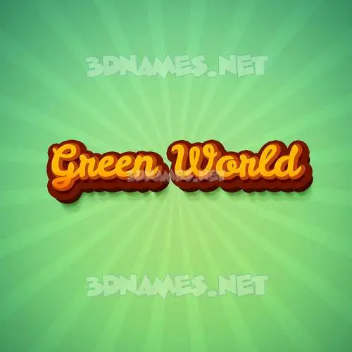 green world in Green Rays style - 3D name wallpaper green world in Green Rays style - 3D name wallpaper