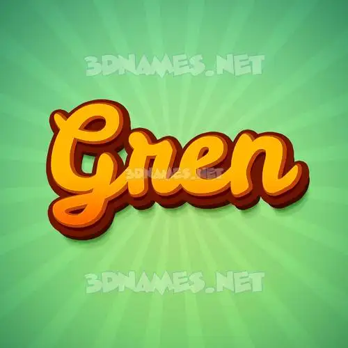 gren in Green Rays style - 3D name wallpaper gren in Green Rays style - 3D name wallpaper