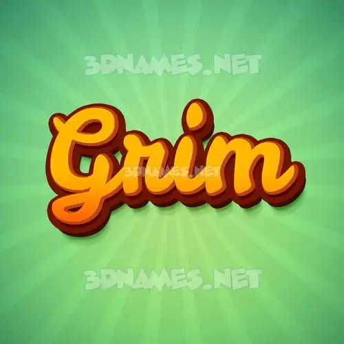 grim in Green Rays style - 3D name wallpaper grim in Green Rays style - 3D name wallpaper