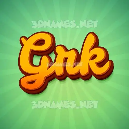 grk in Green Rays style - 3D name wallpaper grk in Green Rays style - 3D name wallpaper