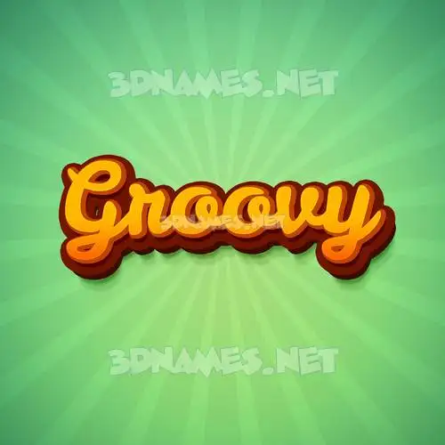 groovy in Green Rays style - 3D name wallpaper groovy in Green Rays style - 3D name wallpaper