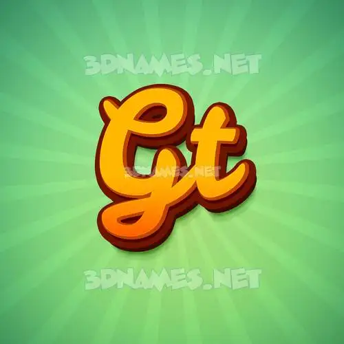 gt in Green Rays style - 3D name wallpaper gt in Green Rays style - 3D name wallpaper