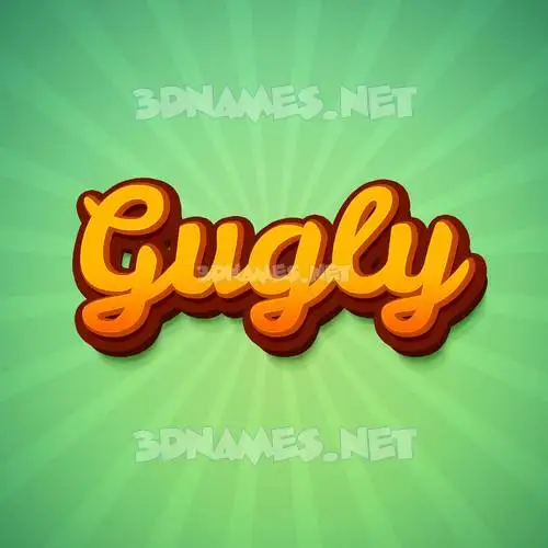 gugly in Green Rays style - 3D name wallpaper gugly in Green Rays style - 3D name wallpaper