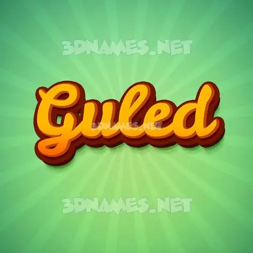 guled in Green Rays style - 3D name wallpaper guled in Green Rays style - 3D name wallpaper