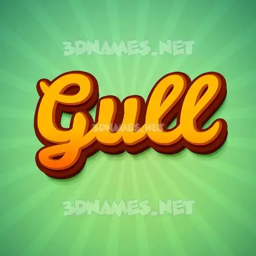 gull in Green Rays style - 3D name wallpaper gull in Green Rays style - 3D name wallpaper