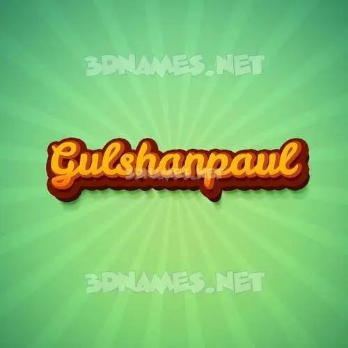gulshanpaul in Green Rays style - 3D name wallpaper