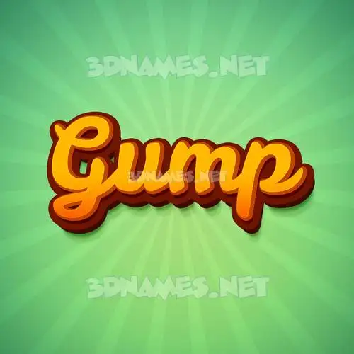 gump in Green Rays style - 3D name wallpaper gump in Green Rays style - 3D name wallpaper