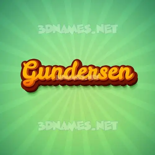 gundersen in Green Rays style - 3D name wallpaper