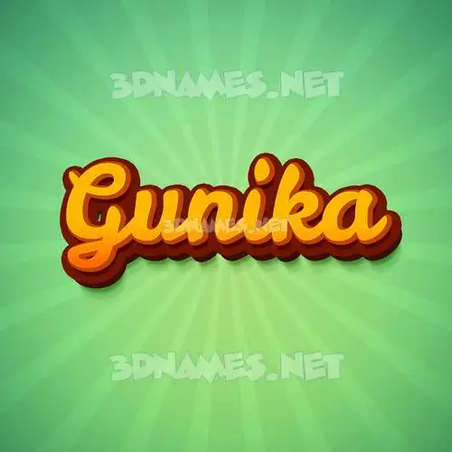 gunika in Green Rays style - 3D name wallpaper