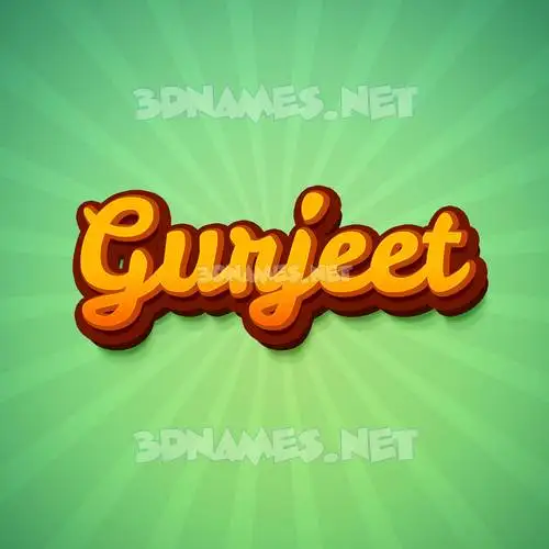 gurjeet in Green Rays style - 3D name wallpaper