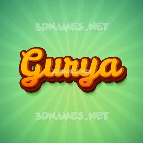 gurya in Green Rays style - 3D name wallpaper