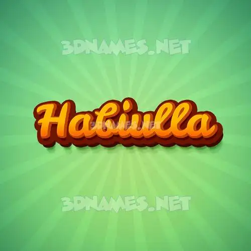 habiulla in Green Rays style - 3D name wallpaper habiulla in Green Rays style - 3D name wallpaper
