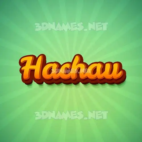 hachau in Green Rays style - 3D name wallpaper hachau in Green Rays style - 3D name wallpaper