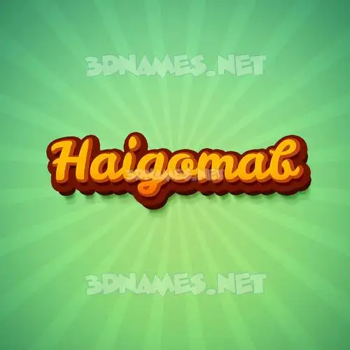 haigomab in Green Rays style - 3D name wallpaper haigomab in Green Rays style - 3D name wallpaper