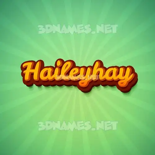 haileyhay in Green Rays style - 3D name wallpaper
