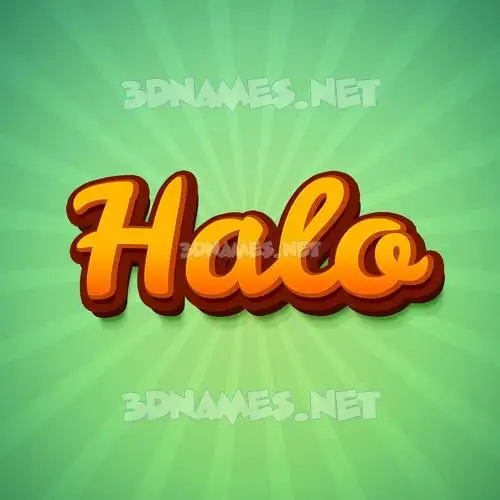 halo in Green Rays style - 3D name wallpaper halo in Green Rays style - 3D name wallpaper