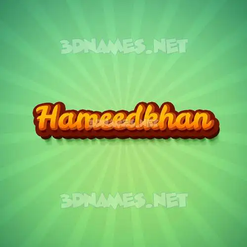 hameedkhan in Green Rays style - 3D name wallpaper