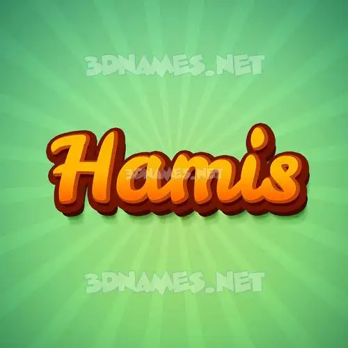 hamis in Green Rays style - 3D name wallpaper