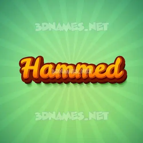 hammed in Green Rays style - 3D name wallpaper hammed in Green Rays style - 3D name wallpaper