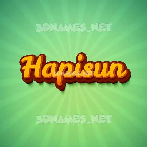 hapisun in Green Rays style - 3D name wallpaper hapisun in Green Rays style - 3D name wallpaper