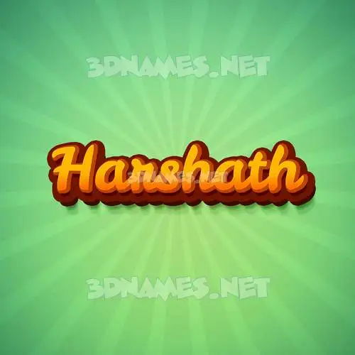harshath in Green Rays style - 3D name wallpaper