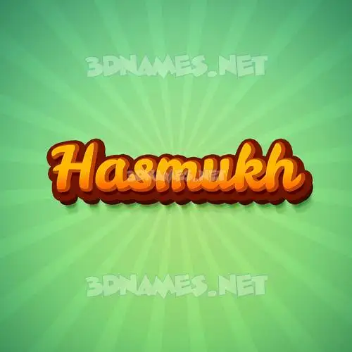 hasmukh in Green Rays style - 3D name wallpaper