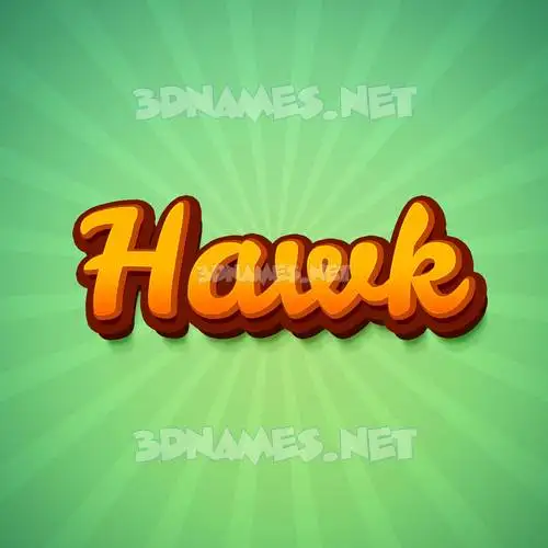 hawk in Green Rays style - 3D name wallpaper hawk in Green Rays style - 3D name wallpaper