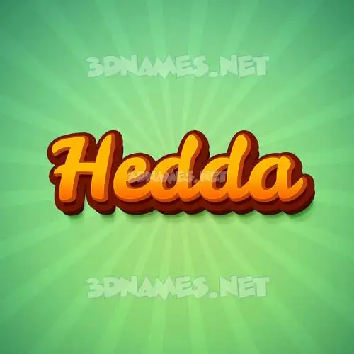 hedda in Green Rays style - 3D name wallpaper