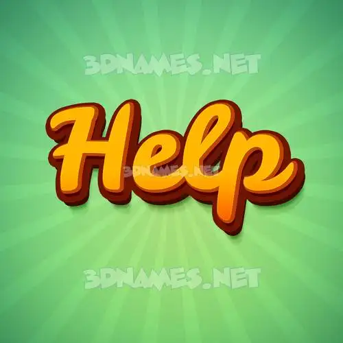 help in Green Rays style - 3D name wallpaper