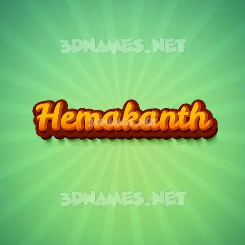 hemakanth in Green Rays style - 3D name wallpaper