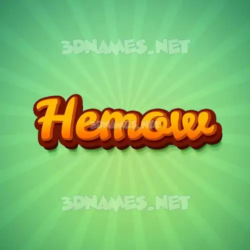 hemow in Green Rays style - 3D name wallpaper hemow in Green Rays style - 3D name wallpaper