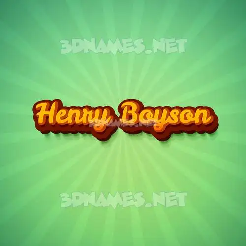 henry boyson in Green Rays style - 3D name wallpaper