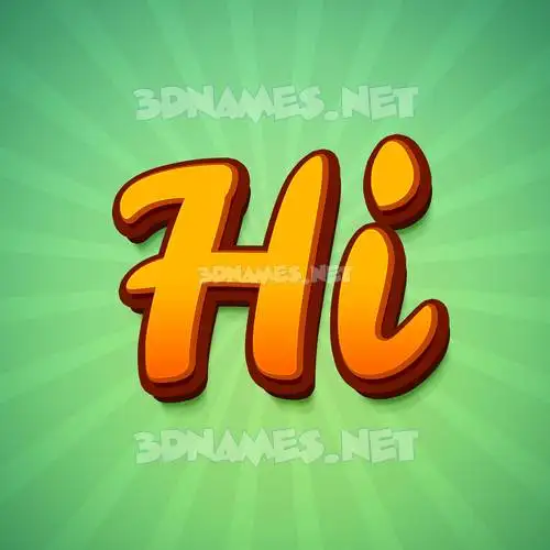 hi in Green Rays style - 3D name wallpaper hi in Green Rays style - 3D name wallpaper