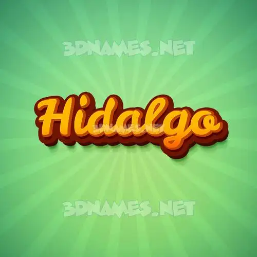 hidalgo in Green Rays style - 3D name wallpaper
