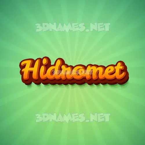 hidromet in Green Rays style - 3D name wallpaper