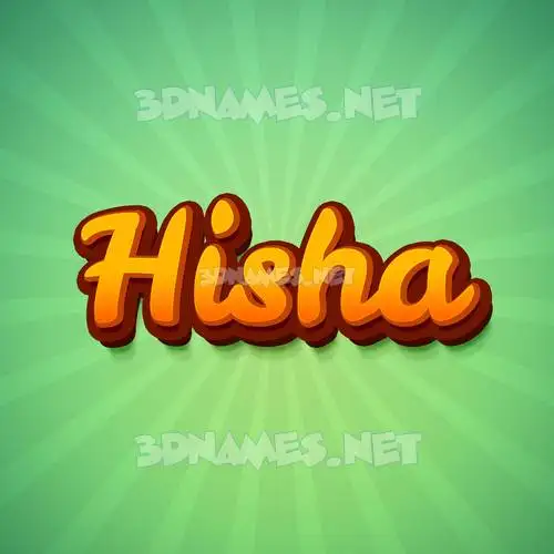 hisha in Green Rays style - 3D name wallpaper hisha in Green Rays style - 3D name wallpaper