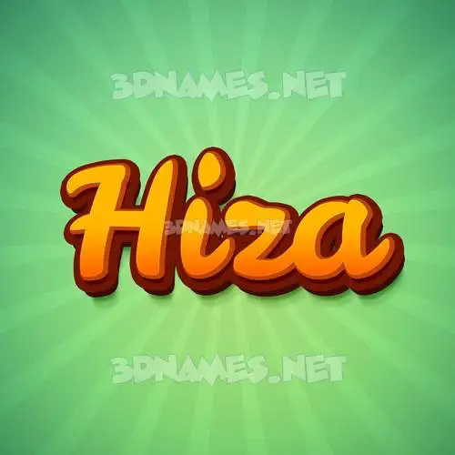 hiza in Green Rays style - 3D name wallpaper hiza in Green Rays style - 3D name wallpaper