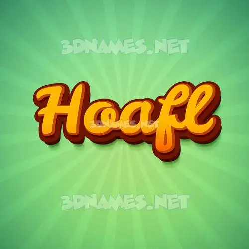 hoafl in Green Rays style - 3D name wallpaper
