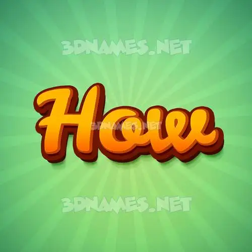 how in Green Rays style - 3D name wallpaper