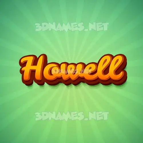 howell in Green Rays style - 3D name wallpaper howell in Green Rays style - 3D name wallpaper