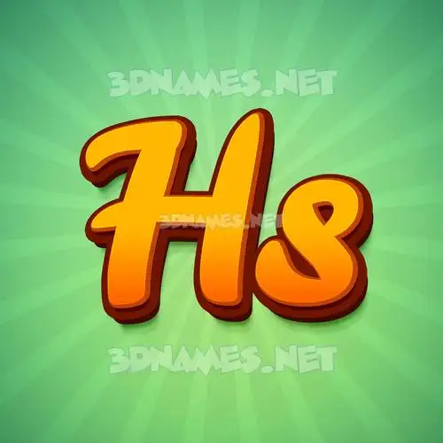 hs in Green Rays style - 3D name wallpaper hs in Green Rays style - 3D name wallpaper